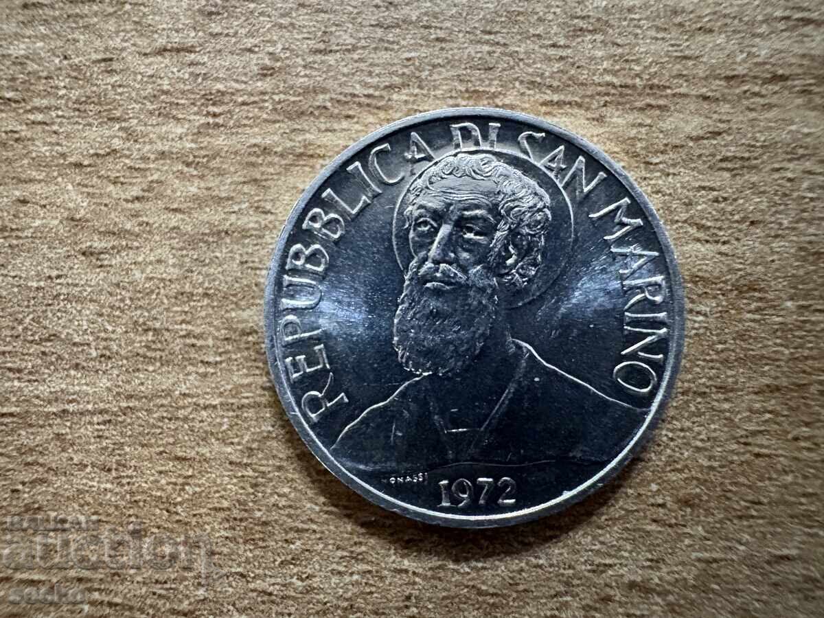 Σαν Μαρίνο - 5 λίρες (1972) με τιμή € 1.12 | 2.19 BGN Σαν Μαρίνο - 5 λίρες (1972) με τιμή € 1.12 | 2.19 BGN