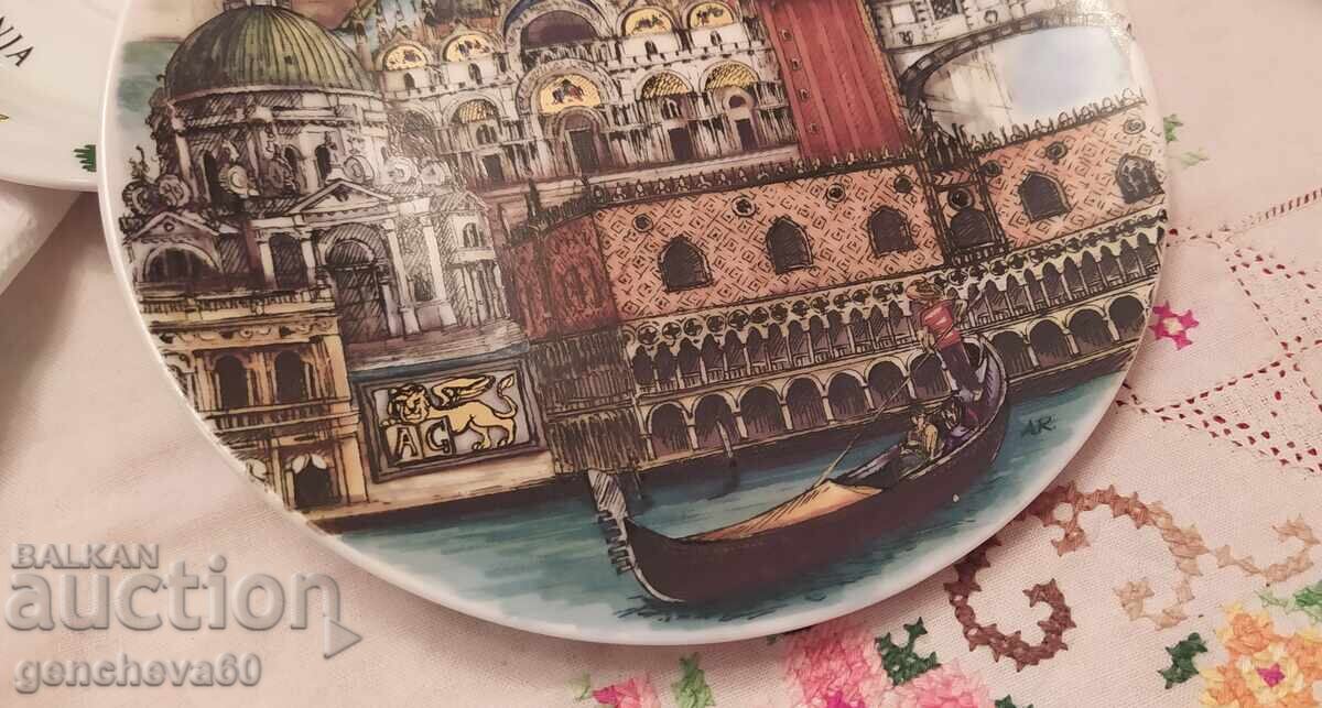 Σουβενίρ πορσελάνινη πιατέλα Βενετία/πολύχρωμη ζωγραφισμένη - 5 Σουβενίρ πορσελάνινη πιατέλα Βενετία/πολύχρωμη ζωγραφισμένη - 5