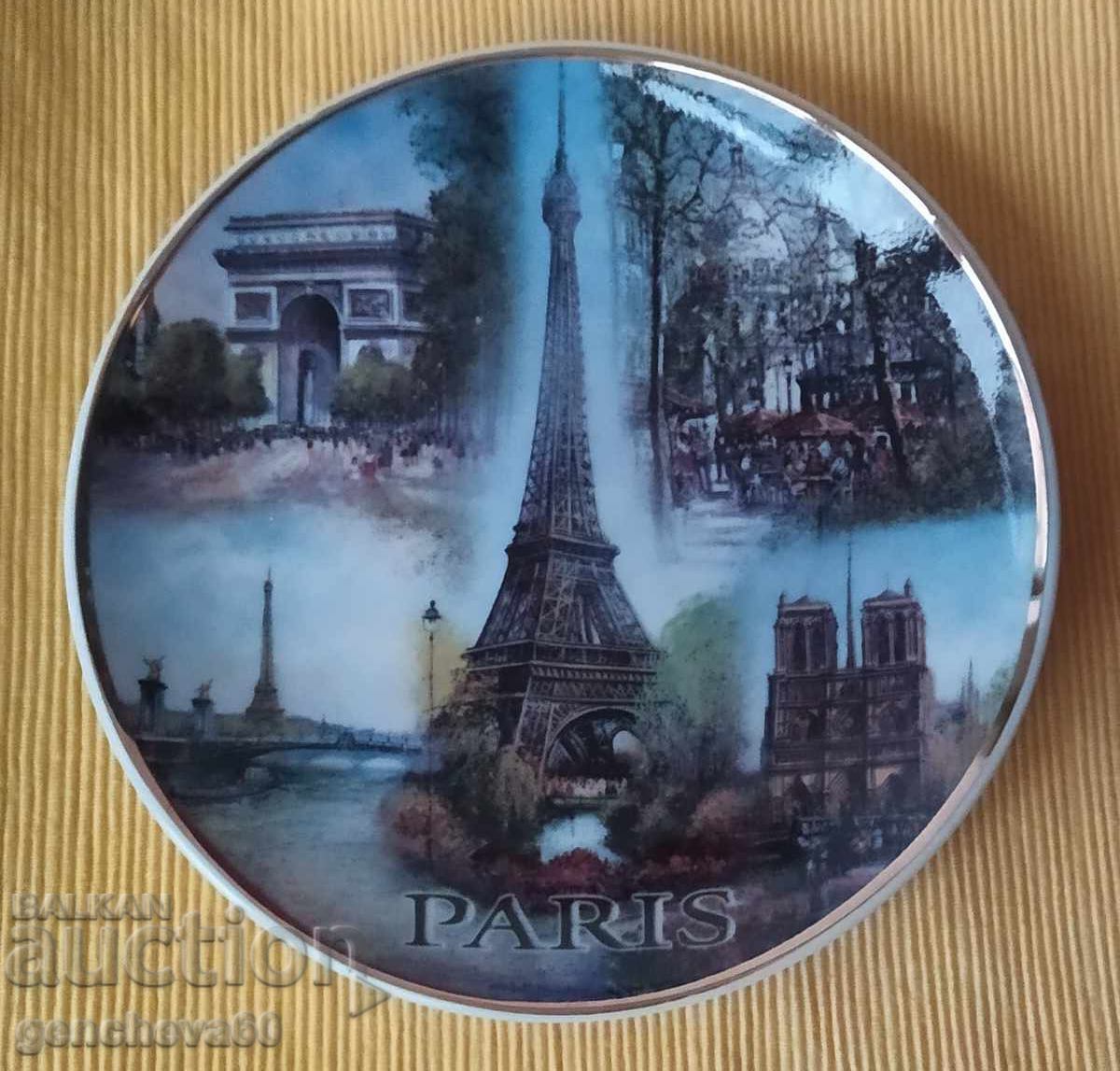 Delivery of Decorative Porcelain Plate Paris/from a collection