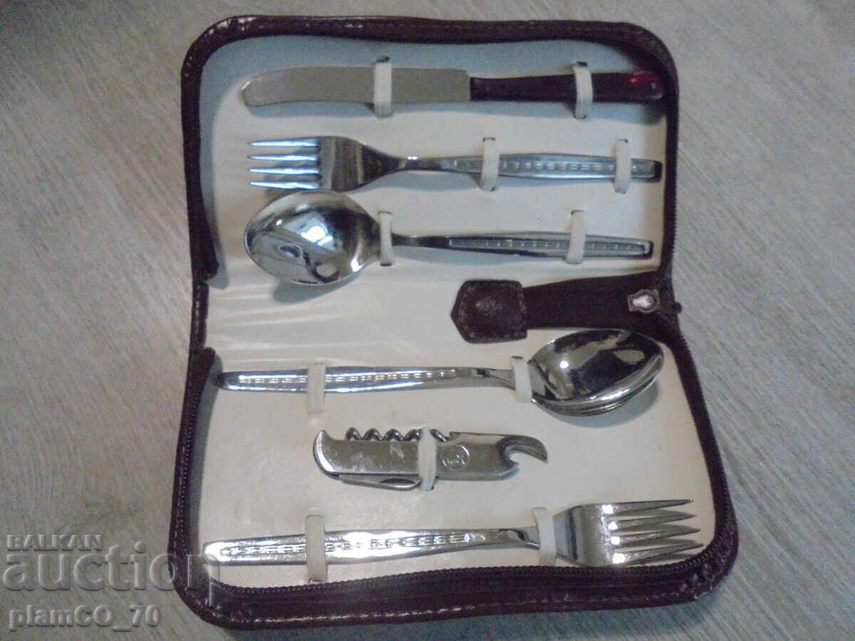 Auction No. 8403 Old Tourist Cutlery Set - 1300 g. Bulgaria Auction No. 8403 Old Tourist Cutlery Set - 1300 g. Bulgaria