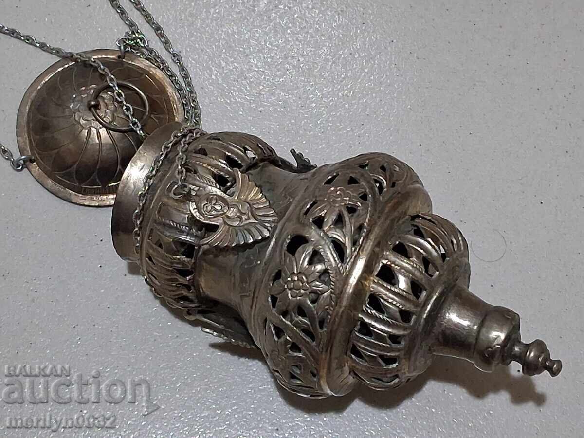 Revival silver home icon lamp silver cross Revival silver home icon lamp silver cross