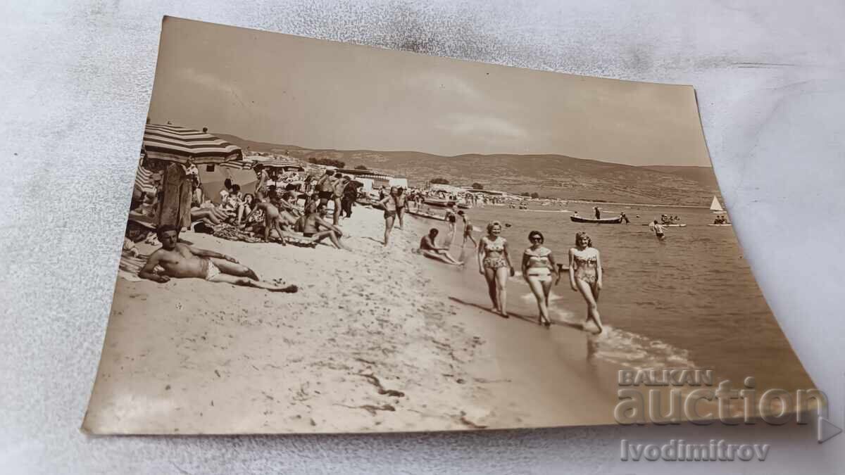 Postcard Sunny Beach On the beach 1960