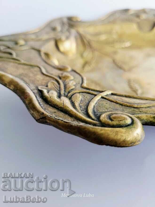 Fructieră antică din alamă franceză în stil Art Nouveau - 7 Fructieră antică din alamă franceză în stil Art Nouveau - 7