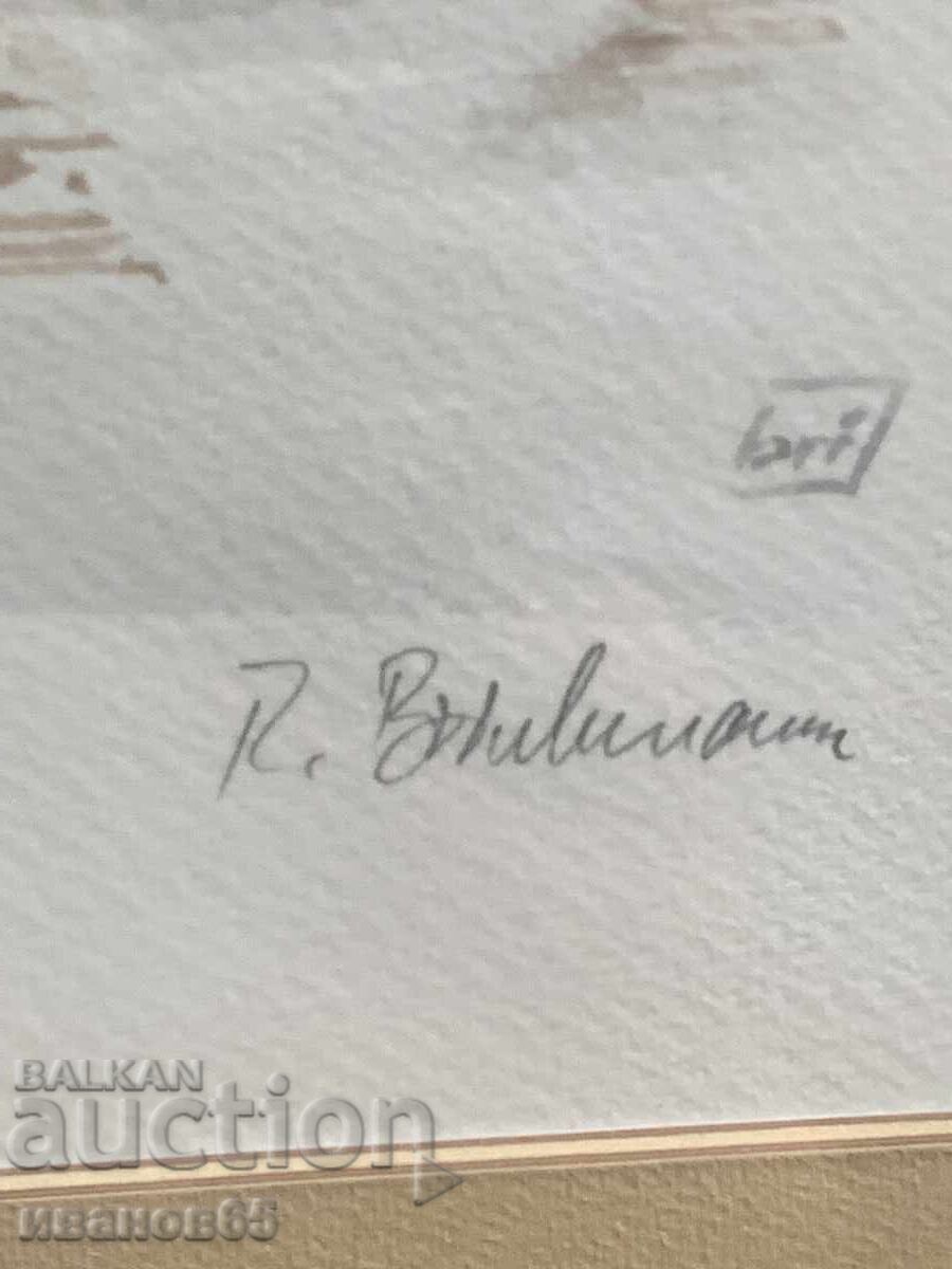 Old watercolor painting from 1865 - 5 Old watercolor painting from 1865 - 5