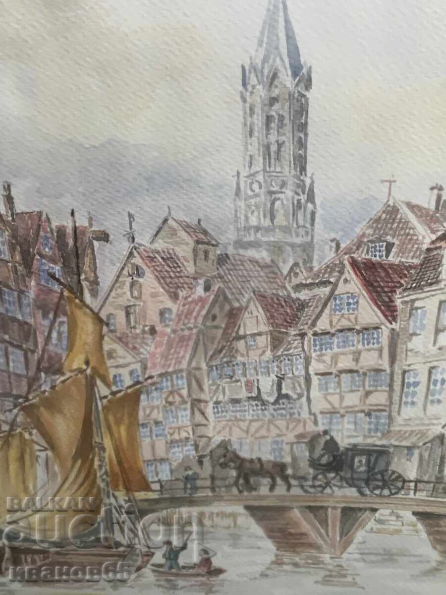 Old watercolor painting from 1865 - 6 Old watercolor painting from 1865 - 6