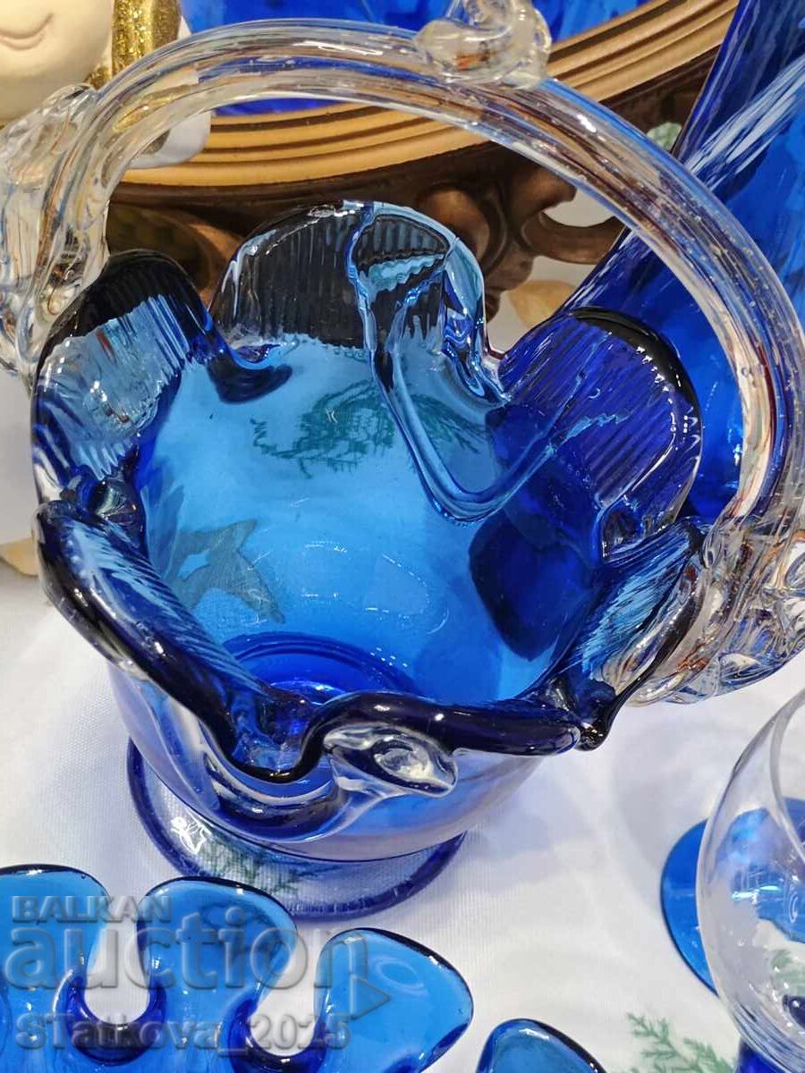 Auction Cobalt Blue Set Auction Cobalt Blue Set