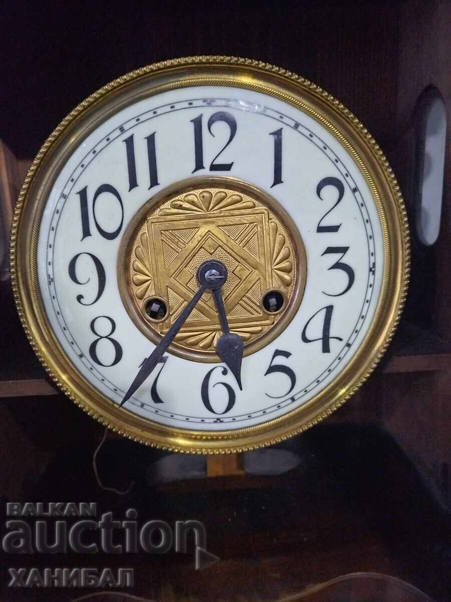 Auction BEAUTIFUL WALL CLOCK WITH PORCELAIN DIAL, WORKING Auction BEAUTIFUL WALL CLOCK WITH PORCELAIN DIAL, WORKING