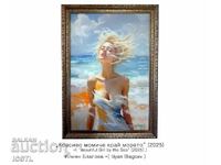 Beautiful girl by the sea