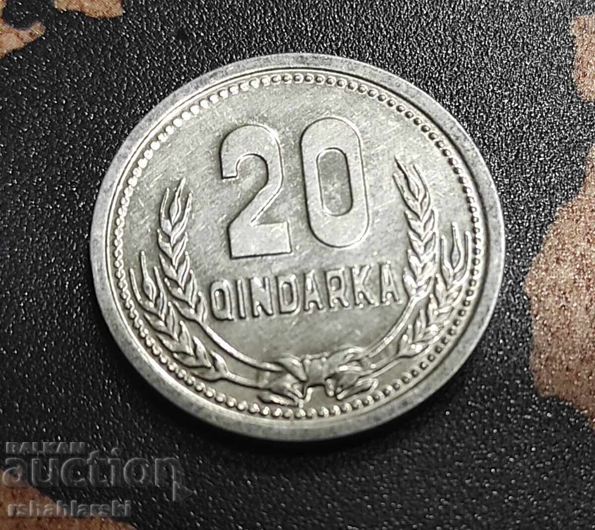 Albania 20 Kindarki, 1988