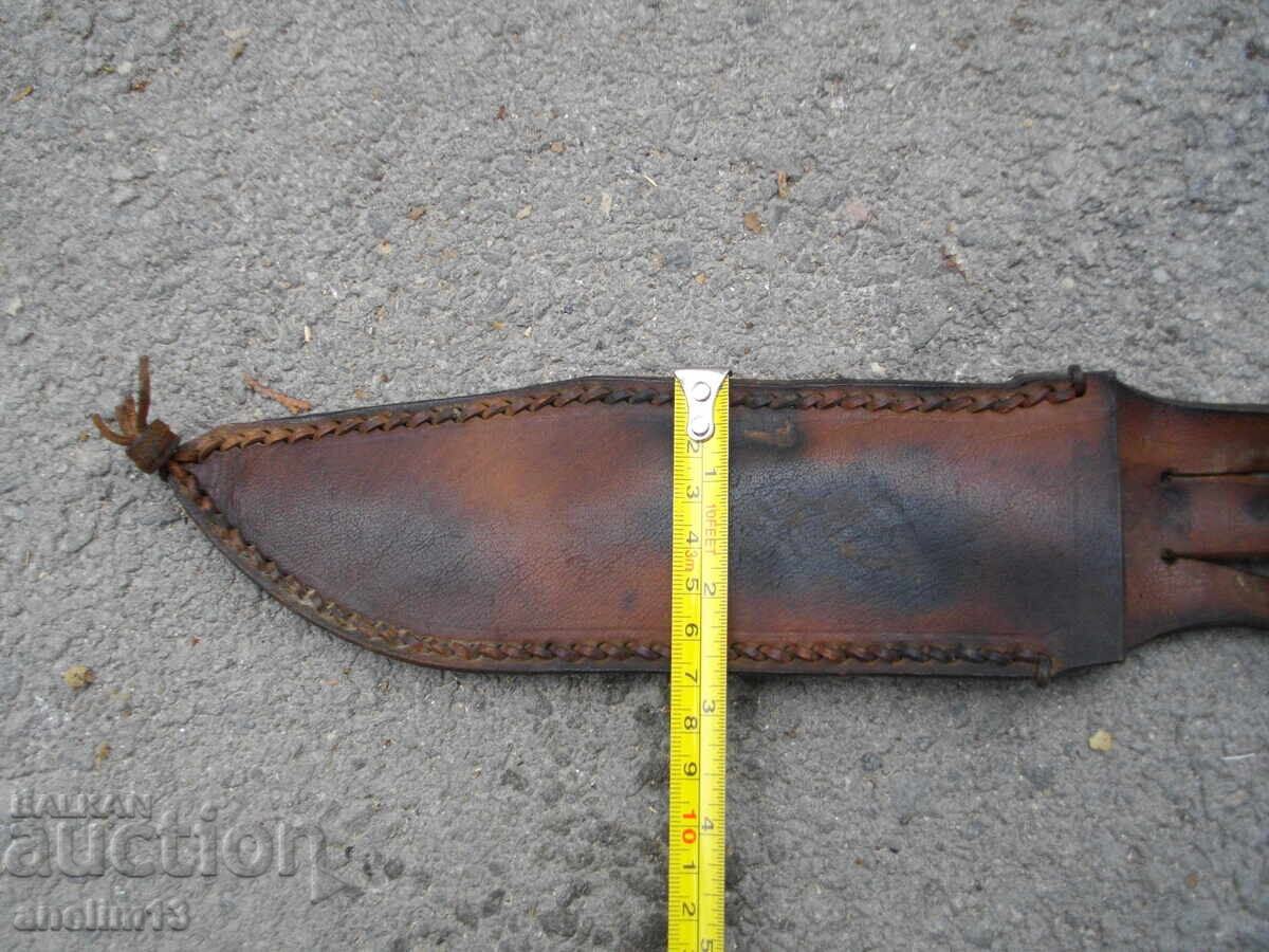 OLD LARGE LEATHER KNIFE SHEATH with price 40.00 BGN | € 20.45 OLD LARGE LEATHER KNIFE SHEATH with price 40.00 BGN | € 20.45