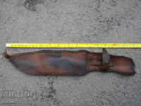 OLD LARGE LEATHER KNIFE SHEATH