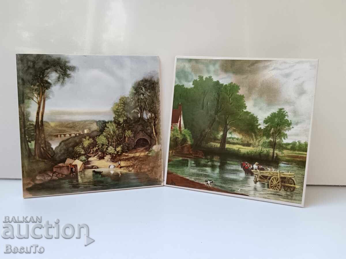 Collectible ceramic tiles with a landscape with price 40.00 BGN | € 20.45 Collectible ceramic tiles with a landscape with price 40.00 BGN | € 20.45