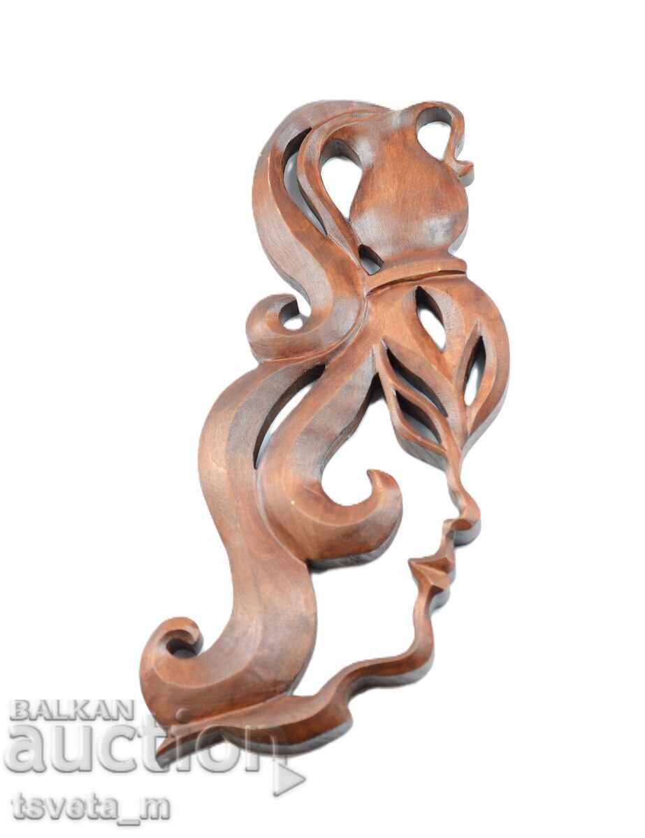 Auction Wood carving depicting the zodiac sign Aquarius Auction Wood carving depicting the zodiac sign Aquarius