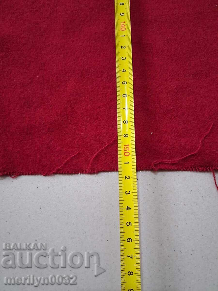 Κόκκινο μάλλινο υφασμάτινο ύφασμα διαστάσεων 1.5/1.45 μέτρα - 5 Κόκκινο μάλλινο υφασμάτινο ύφασμα διαστάσεων 1.5/1.45 μέτρα - 5