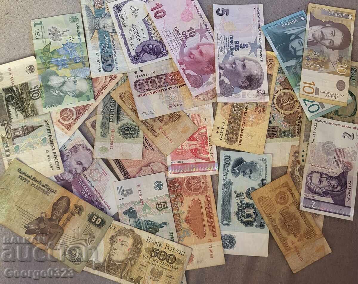 Banknotes lot from all over the world, 26 pieces Banknotes lot from all over the world, 26 pieces