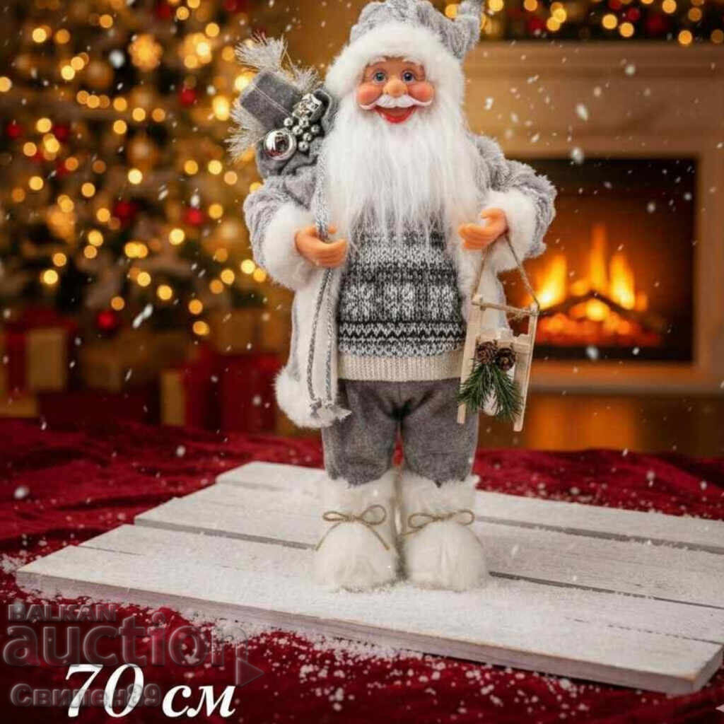 Decorative Santa Claus in gray - coziness, warmth and festive spirit with price 22.00 BGN | € 11.25 Decorative Santa Claus in gray - coziness, warmth and festive spirit with price 22.00 BGN | € 11.25