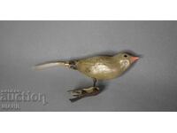 Παλιό γυάλινο παιχνίδι φιγούρα για χριστουγεννιάτικο δέντρο πουλί