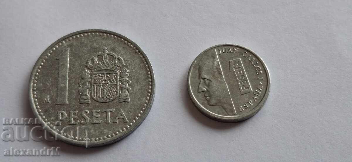 1 Peseta 1986 + 1994, Spain