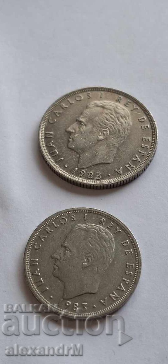 5 and 25 Pesetas 1983, Spain with price € 0.51 | 1.00 BGN