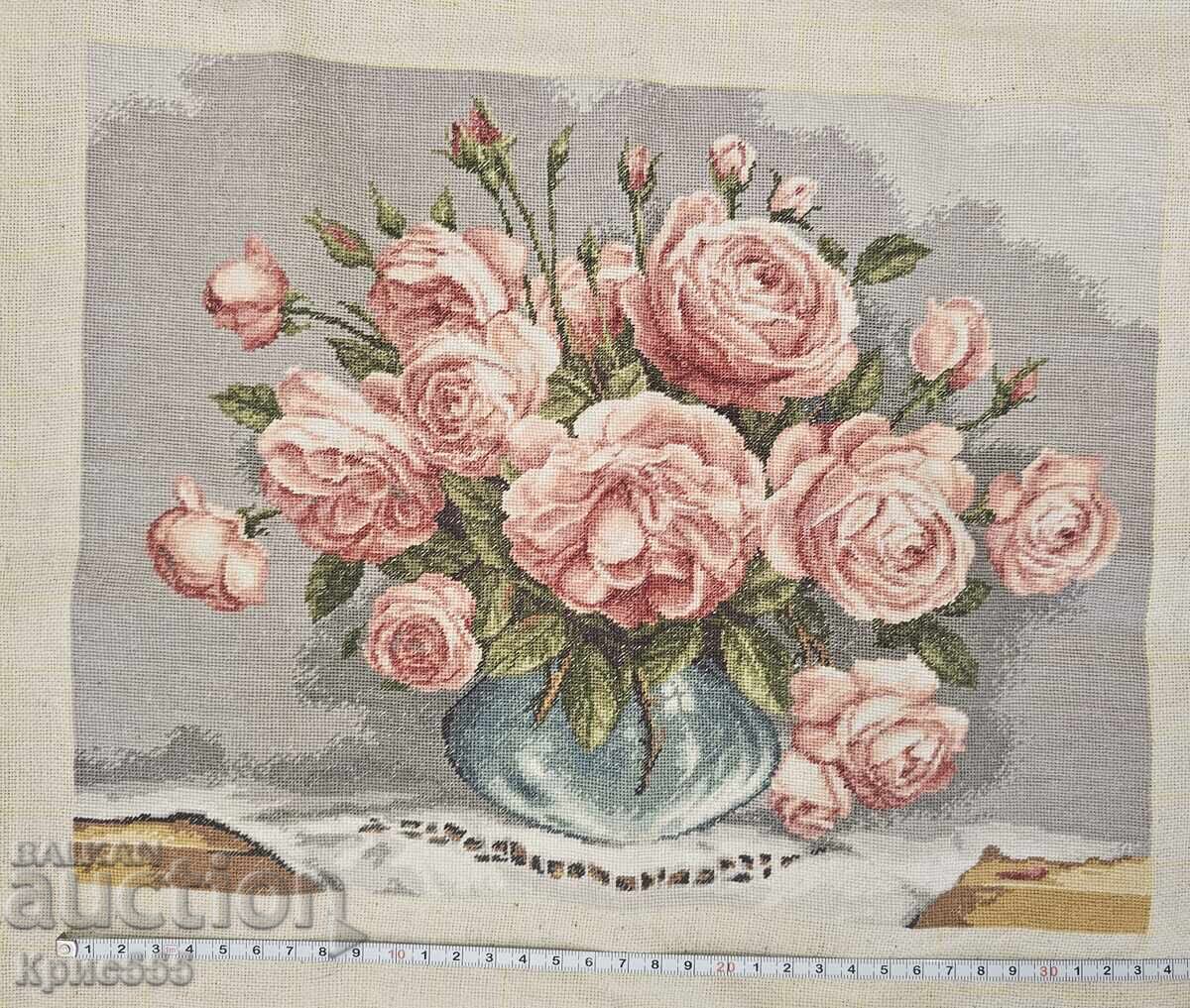 Гоблен "Божури във ваза" 32/25 с цена 175.00 лв. | € 89.48 Гоблен "Божури във ваза" 32/25 с цена 175.00 лв. | € 89.48