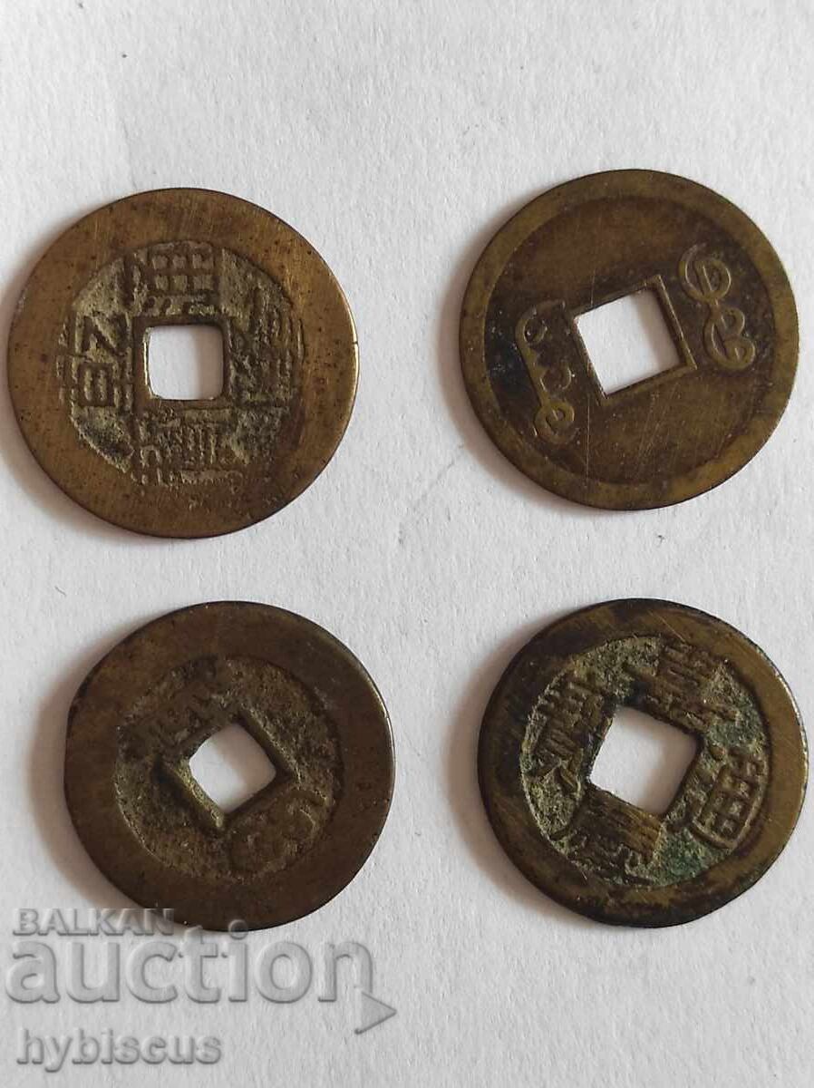 4x monede chinezești antice originale 4x monede chinezești antice originale
