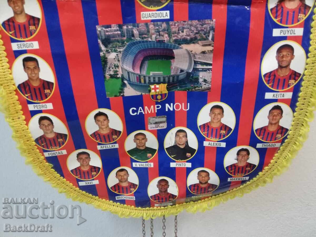 Football flag FC Barcelona, F.C. BARCELONA 2011-2012 with price 119.00 BGN | € 60.84 Football flag FC Barcelona, F.C. BARCELONA 2011-2012 with price 119.00 BGN | € 60.84