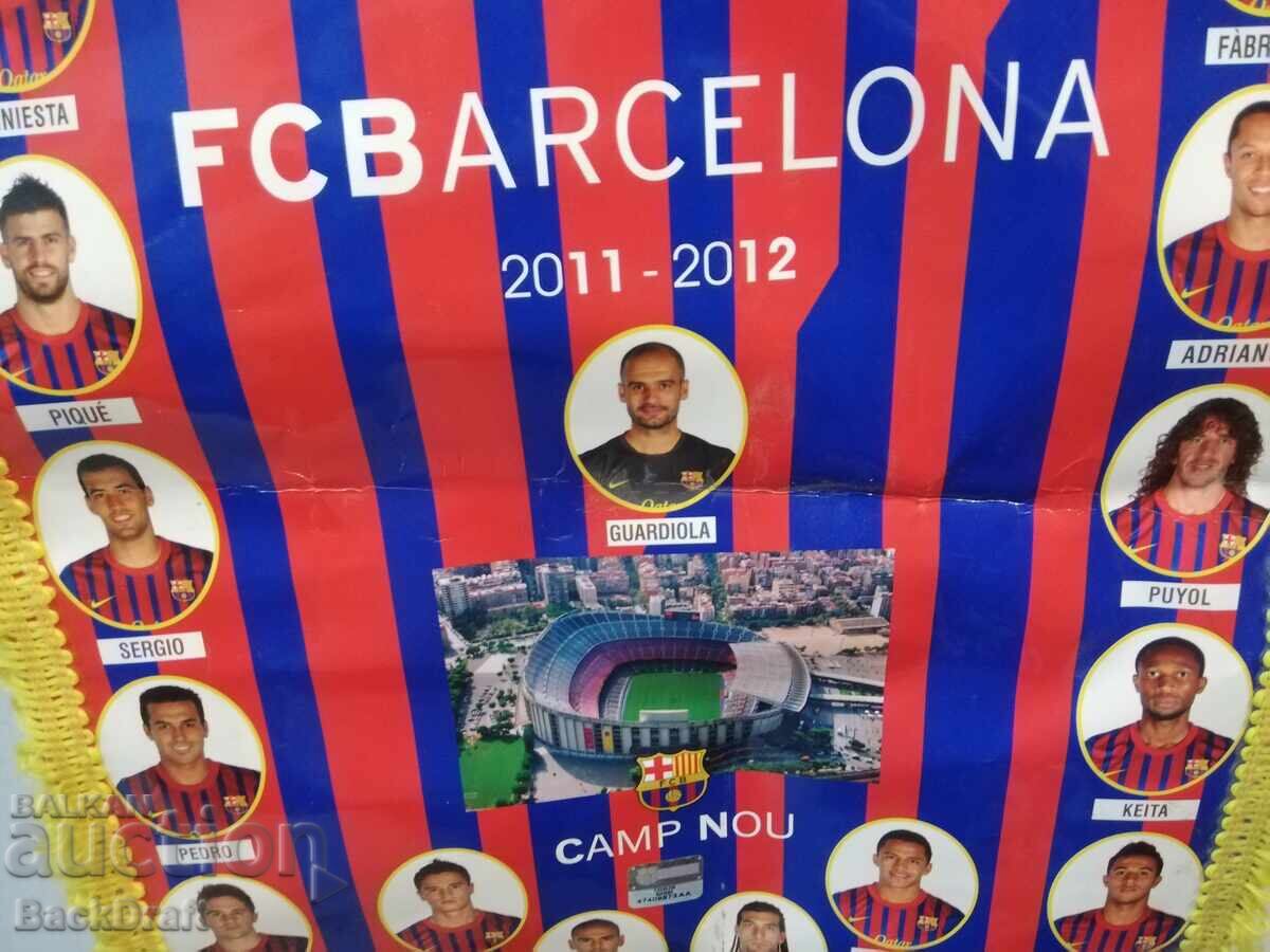Auction Football flag FC Barcelona, F.C. BARCELONA 2011-2012 Auction Football flag FC Barcelona, F.C. BARCELONA 2011-2012