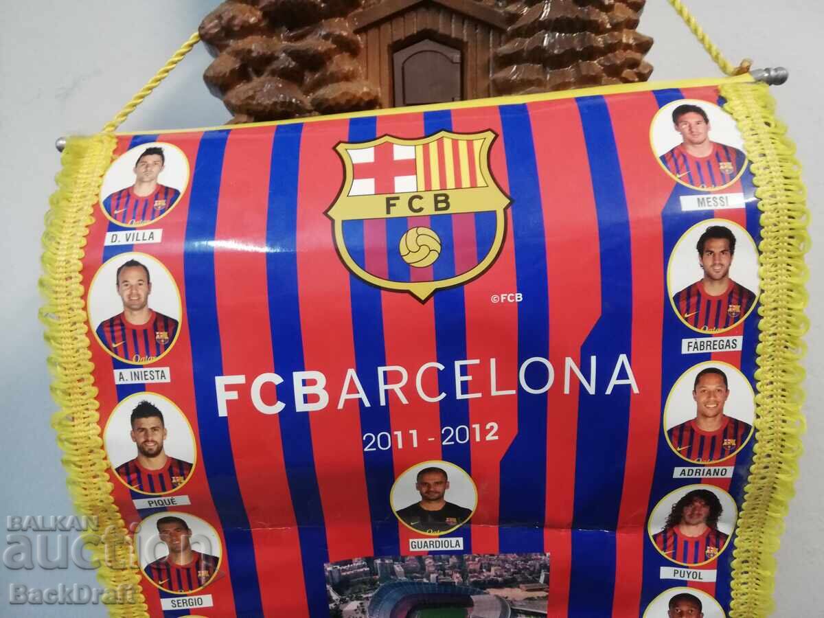 Delivery of Football flag FC Barcelona, F.C. BARCELONA 2011-2012 Delivery of Football flag FC Barcelona, F.C. BARCELONA 2011-2012