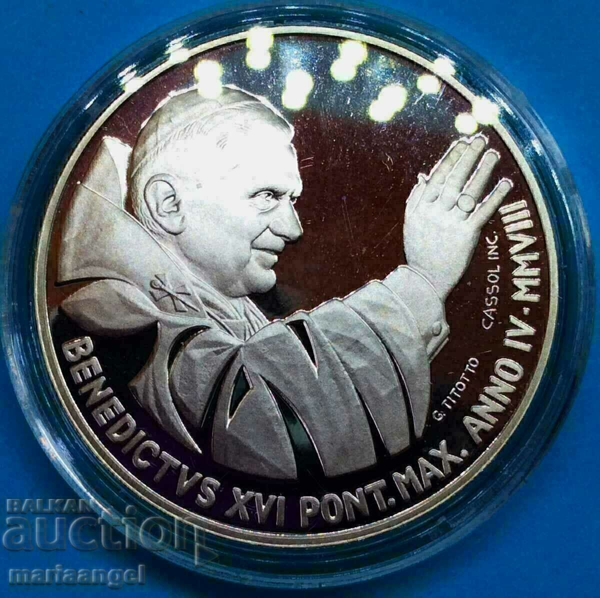 5 евро 2008 Ватикана юбилейна PROOF UNC серт - 5 5 евро 2008 Ватикана юбилейна PROOF UNC серт - 5