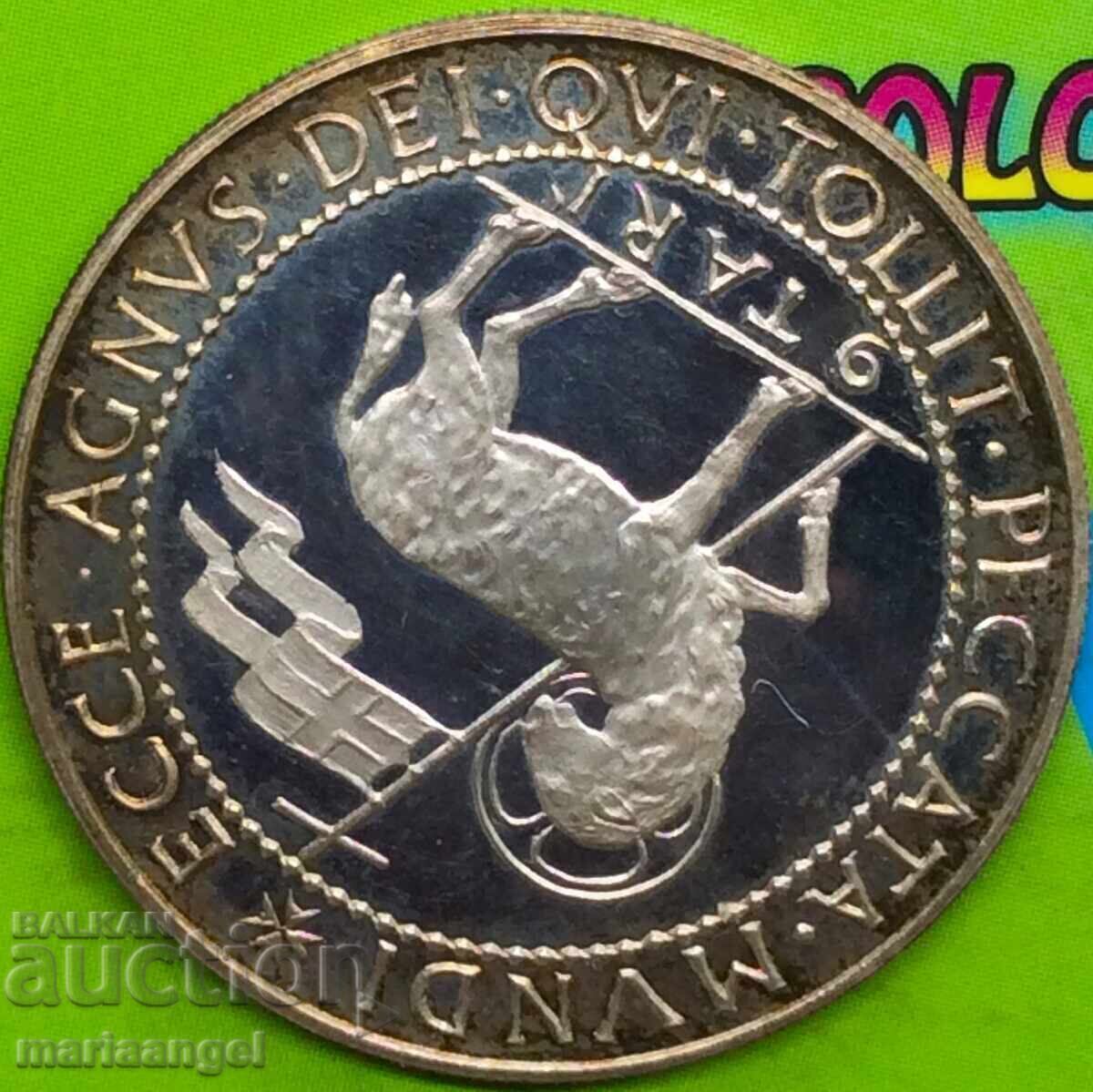 Auction Malta 9 Tari 1969 Agnes Dei unc proof silver Auction Malta 9 Tari 1969 Agnes Dei unc proof silver