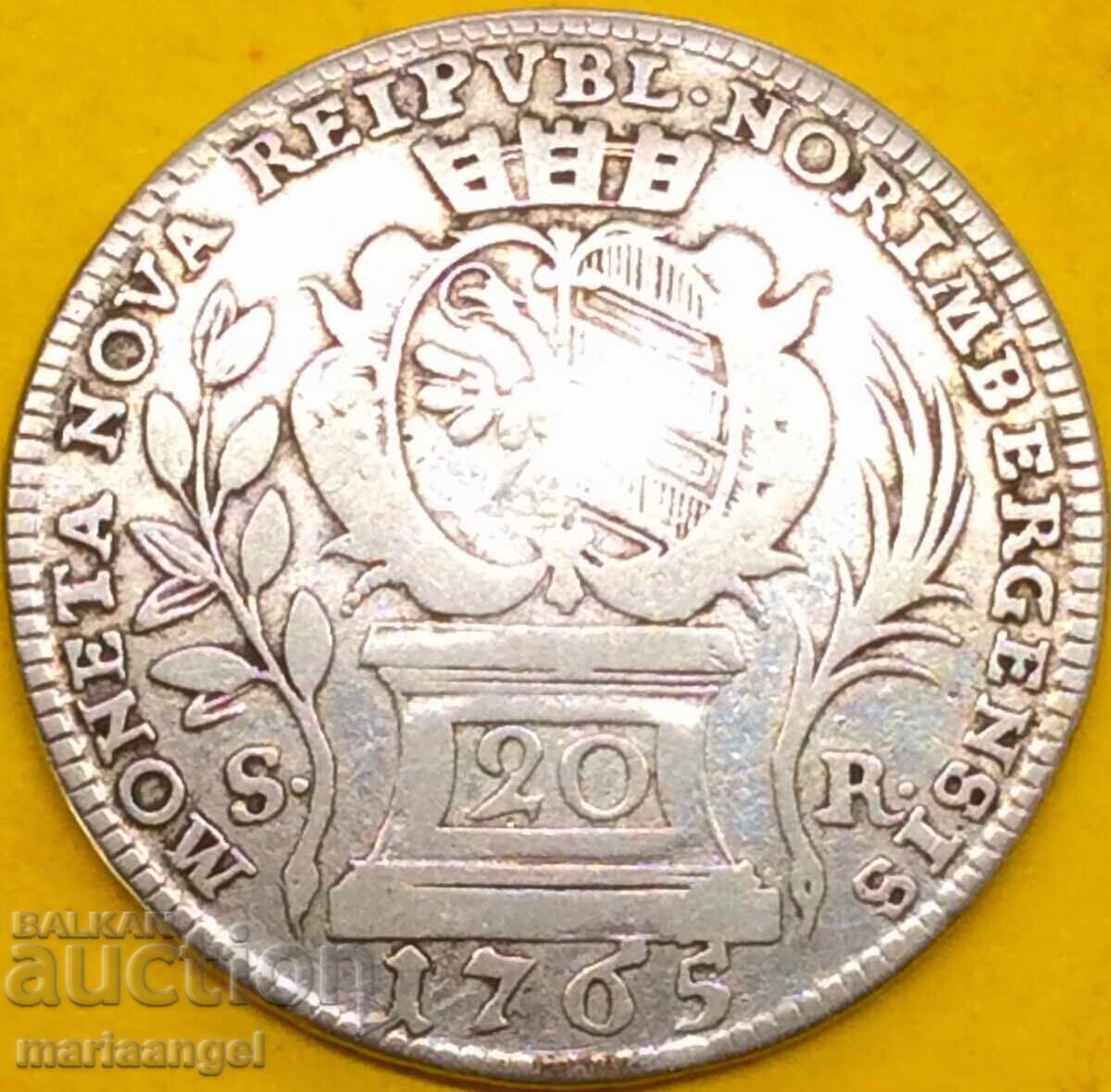 20 kreĭtseri 1765 Germania Nürnberg argint - nu rară cu preț 98.00 BGN | € 50.11 20 kreĭtseri 1765 Germania Nürnberg argint - nu rară cu preț 98.00 BGN | € 50.11