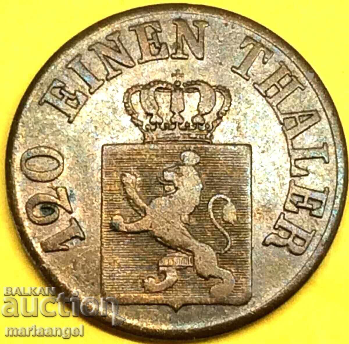 1/120 thaler 3 heller 1851 Hesse Germania - destul de rar 1/120 thaler 3 heller 1851 Hesse Germania - destul de rar