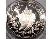 1 Dollar 1974 Bahamas USA UNC PROOF capsule