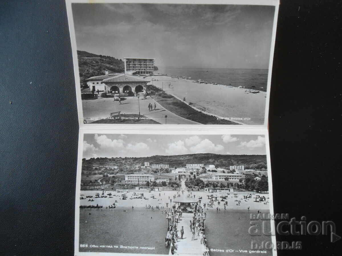 Delivery of VARNA, Golden Sands, Old postcards, 8 pieces, leaflet Delivery of VARNA, Golden Sands, Old postcards, 8 pieces, leaflet