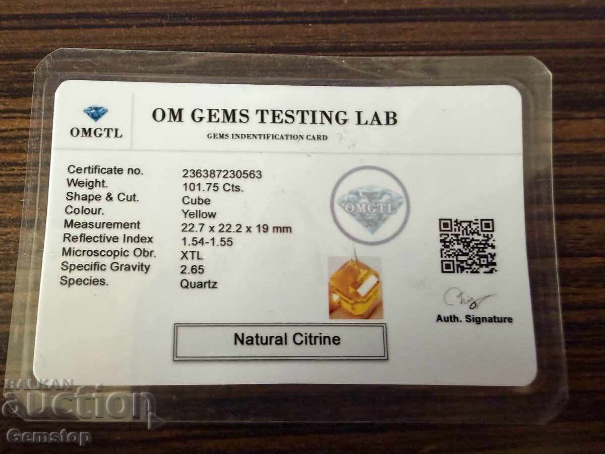 BZTS! 101.75 k-ta citrin natural certificat OMGTL de la 1st! - 7 BZTS! 101.75 k-ta citrin natural certificat OMGTL de la 1st! - 7