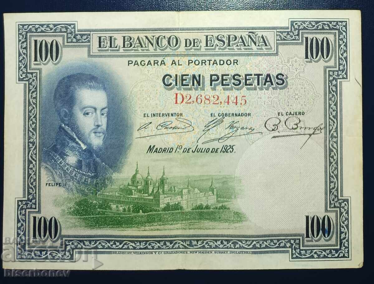 Spain, Spain, 100 Pesetas 1925, VF Spain, Spain, 100 Pesetas 1925, VF