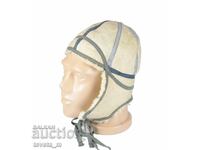 Căciulă aviator din piele naturală de miel cu păr