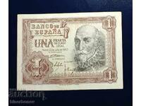 Spain, Испания , 1 песета 1953 г, VF/XF