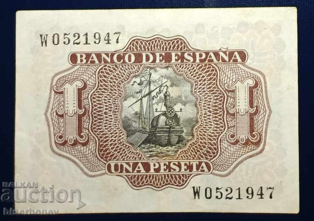 Spain, Испания , 1 песета 1953 г, VF/XF с цена 5.00 лв. | € 2.56 Spain, Испания , 1 песета 1953 г, VF/XF с цена 5.00 лв. | € 2.56