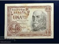 Spain, Испания , 1 песета 1953 г, VF/XF