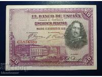 Spain, Spain, 50 Pesetas 1928, VF+