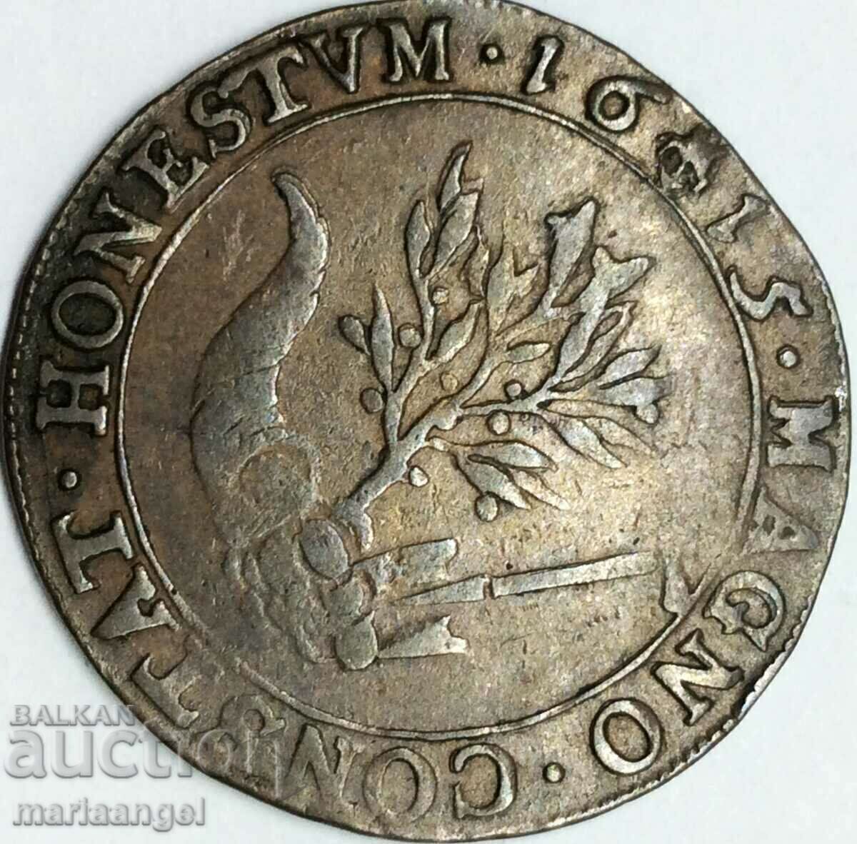 Spanish Netherlands 1615 Albert and Isabelle 27mm Token RARE - 5