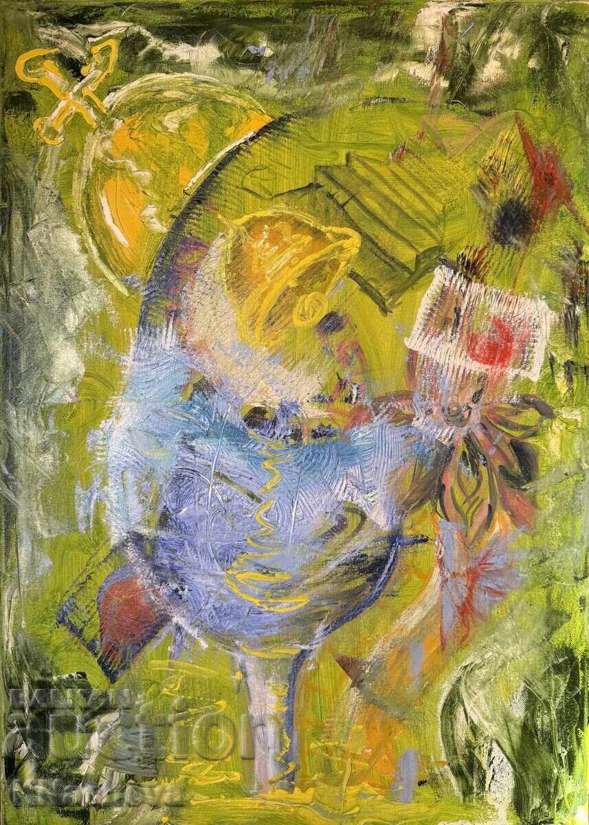 "Καταιγίδα σε φλιτζάνι ζωή", λάδι σε καμβά "Καταιγίδα σε φλιτζάνι ζωή", λάδι σε καμβά