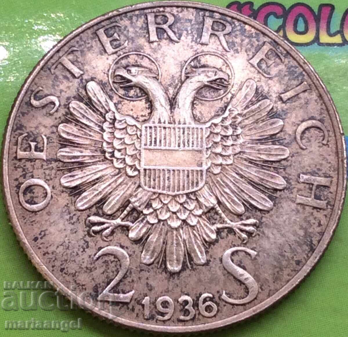 2 шилинга 1936 Австрия Евгени Савойски сребро Патина с цена 45.00 лв. | € 23.01 2 шилинга 1936 Австрия Евгени Савойски сребро Патина с цена 45.00 лв. | € 23.01