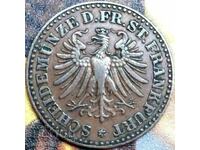 Φρανκφούρτη 1865 1 Heller Γερμανία