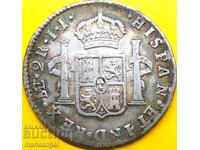 Spanish Colony 2 Reales 1793 Peru Carlos IIII 6.74g Silver
