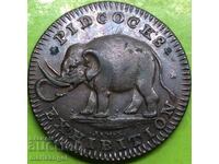 Великобритания Фартинг 1795-1801 Мидлсекс Pidcock Изкл. рядк