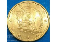 20 de cenți de euro 2008 alamă din Cipru
