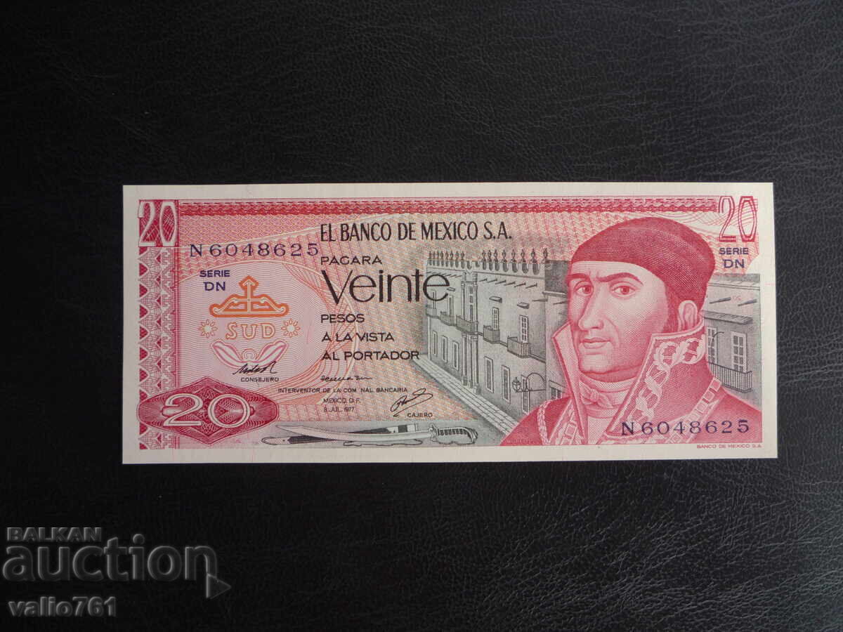 MEXICO 10 PESOS 1977 NEW UNC