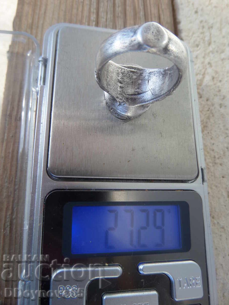 Inel masiv vechi din argint - 6 Inel masiv vechi din argint - 6